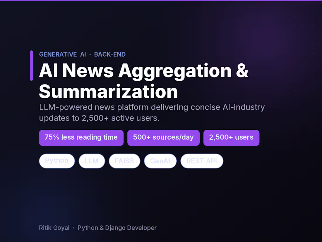 Cover image for An AI-powered news platform that