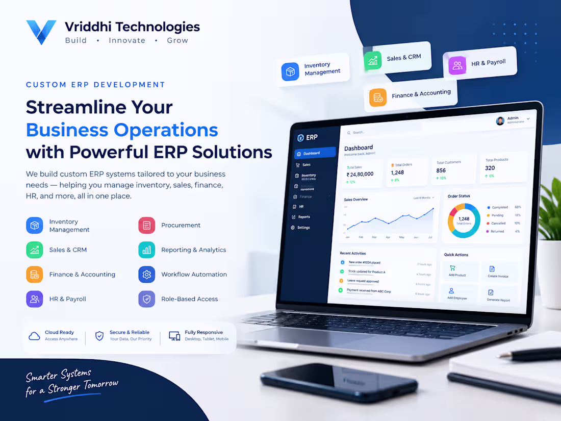 Cover image for Custom ERP & Business Management Software Development