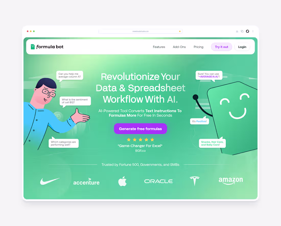Cover image for Formulabot — AI Text Instructions to Formulas, Instantly