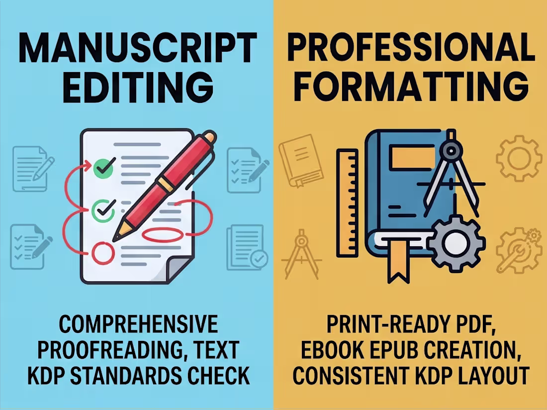Cover image for Amazon KDP Editing + Print & Kindle Formatting