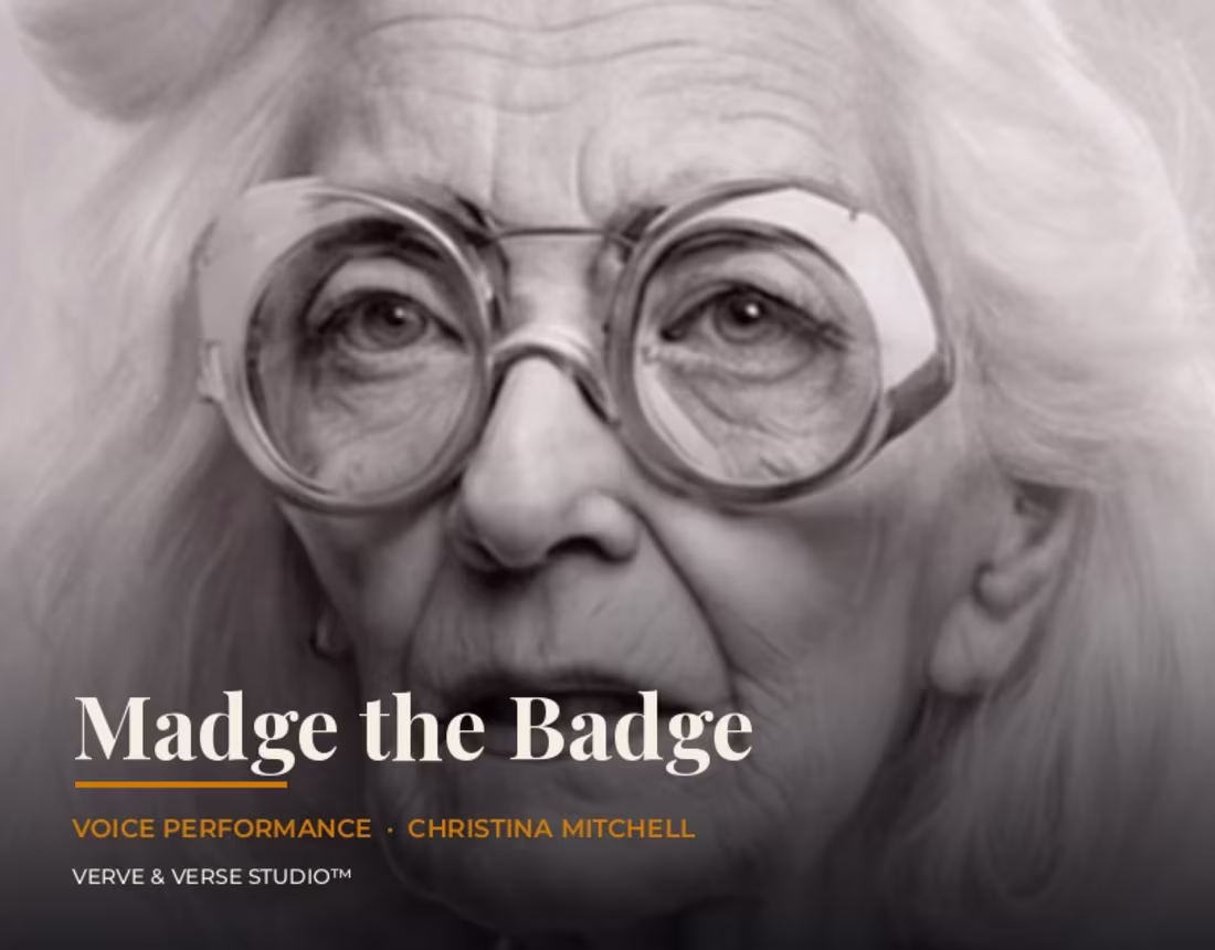 Cover image for Madge the Badge: Character Design & Voice Performance