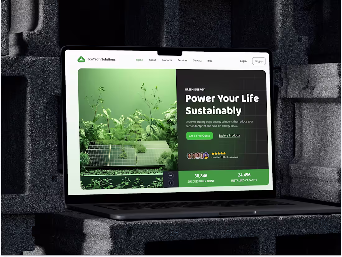 Cover image for EcoTech Website Design – UX
