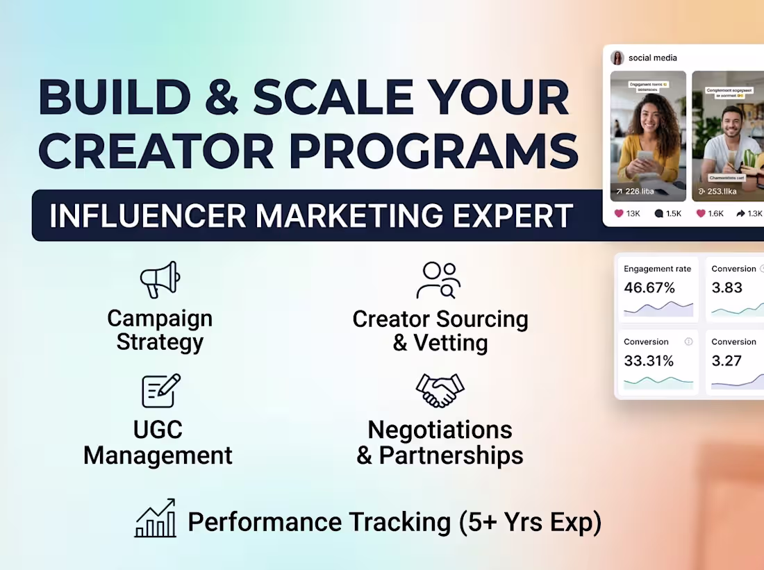 Cover image for Influencer Marketing & Creator Campaign Management