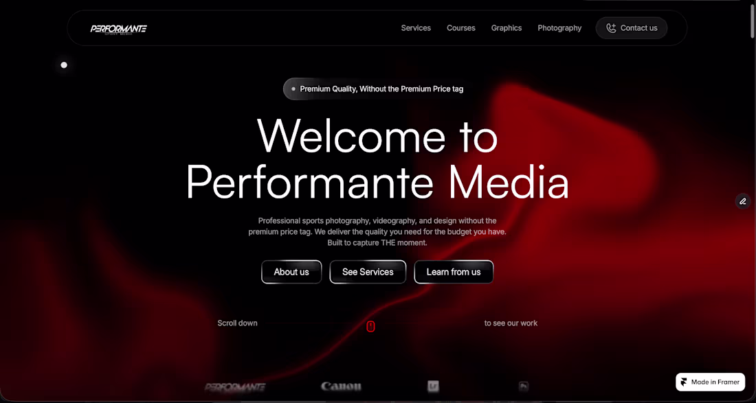 Cover image for Performante Media Full website page.
Affordable,