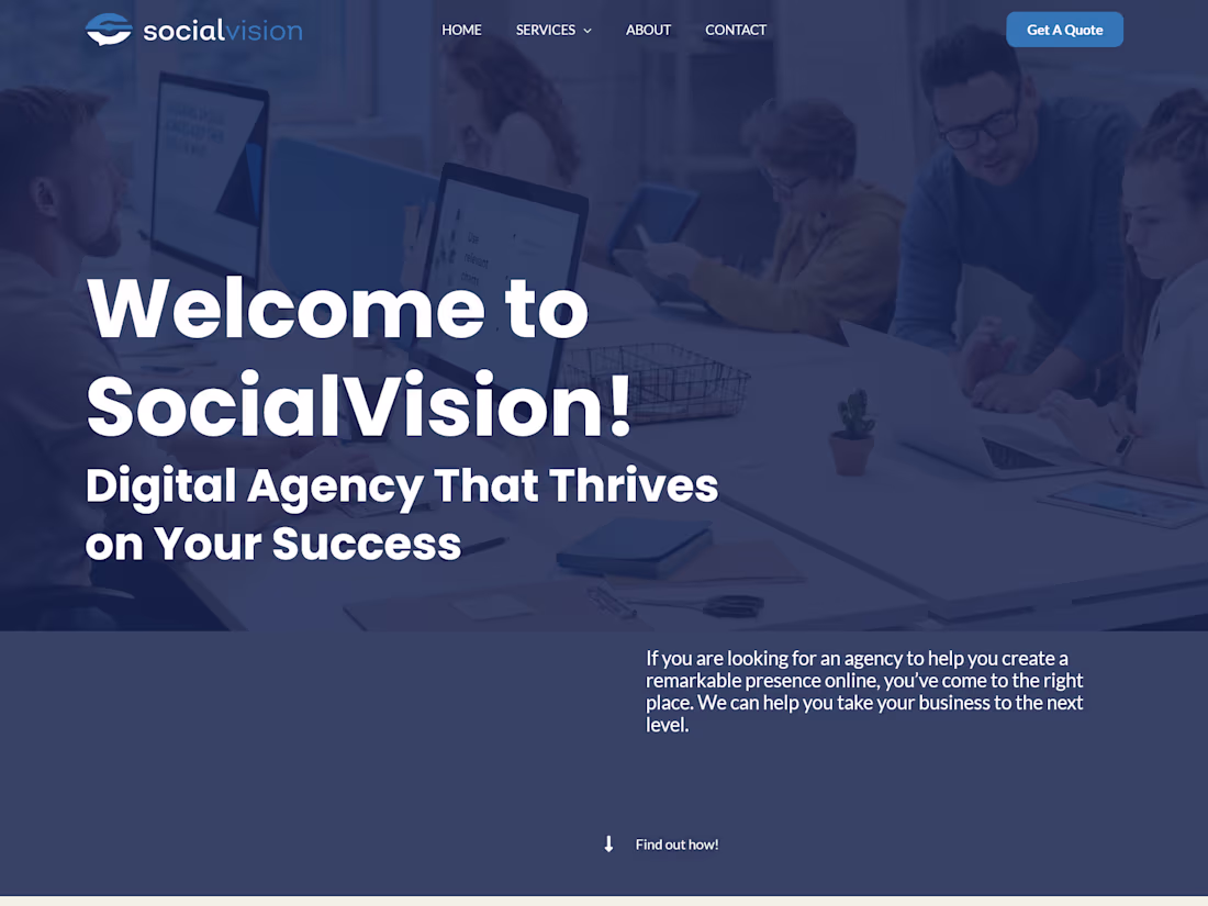 Cover image for Social Vision – Digital Agency Website Designed and develope...