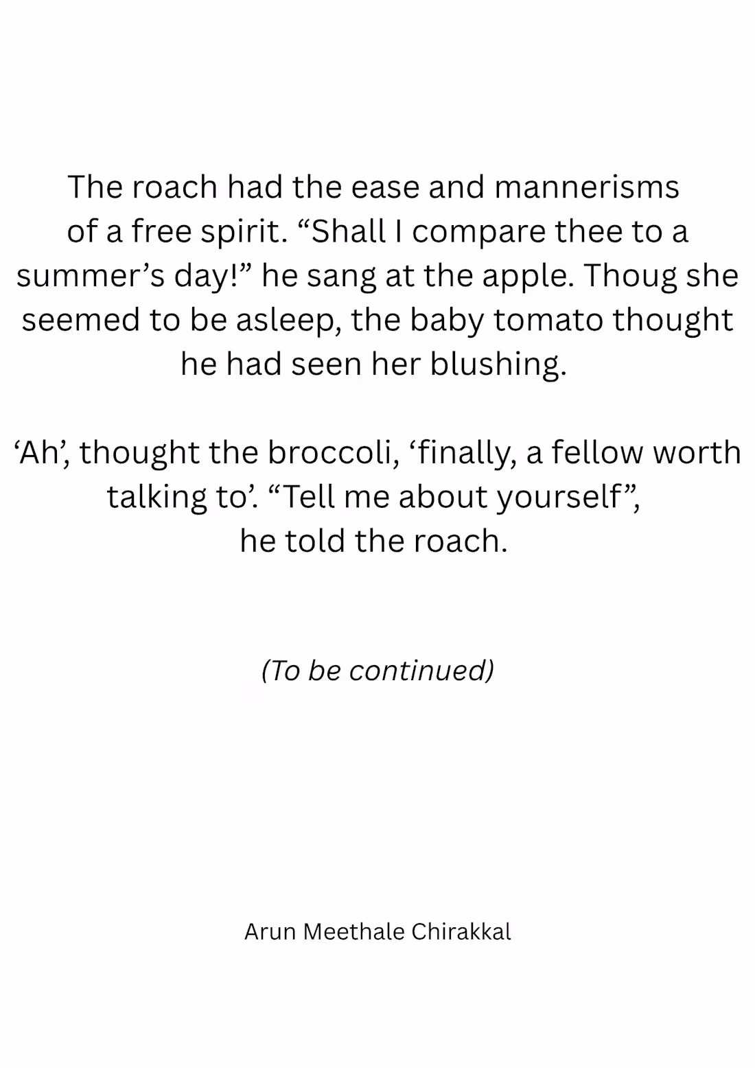 Cover image for The roach makes a first impression. Part four of 'Roach in t...