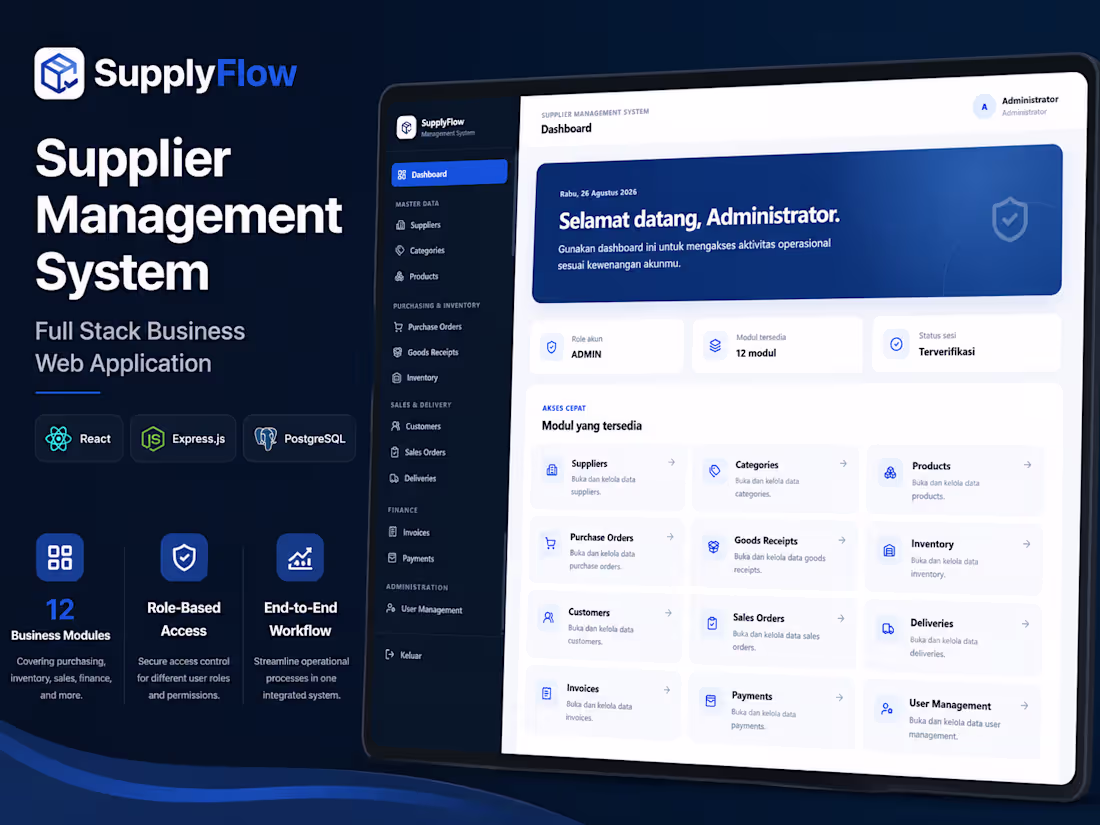Cover image for SupplyFlow: Full Stack Supplier Management System