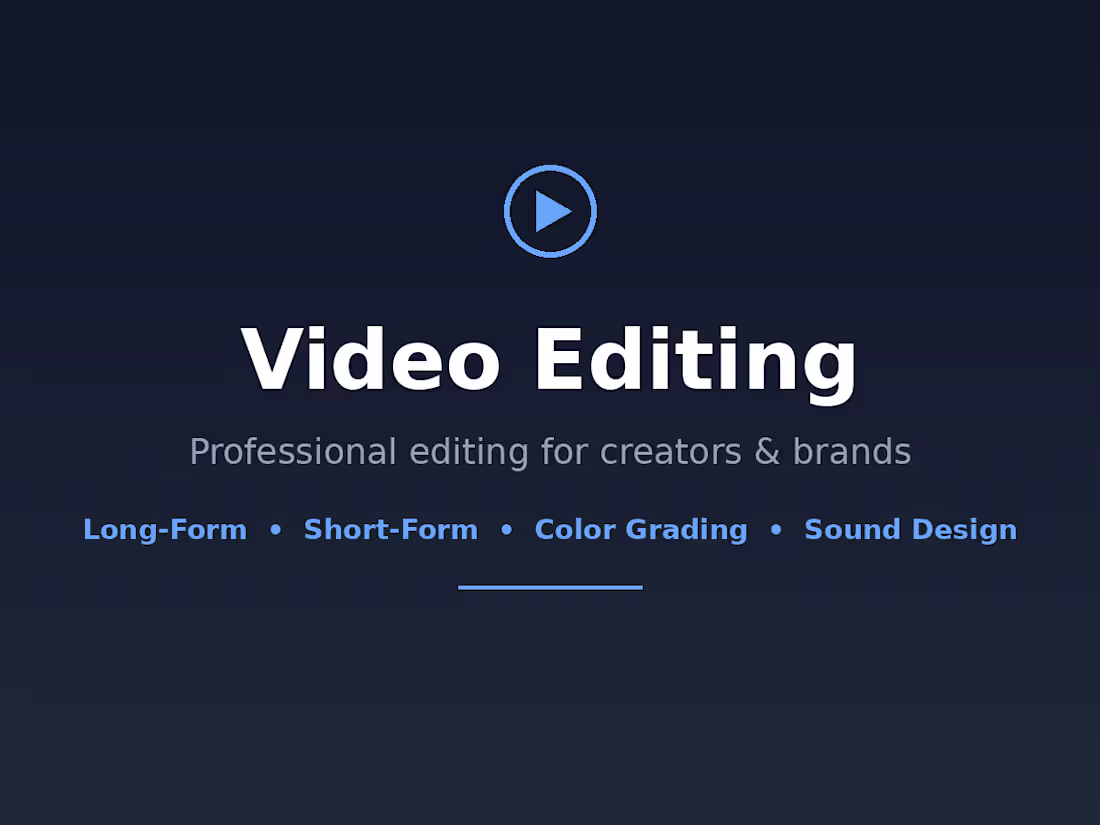 Cover image for Video Editing