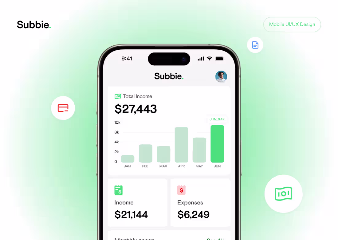 Cover image for Subbie | Income Expense diary for Tradepeson