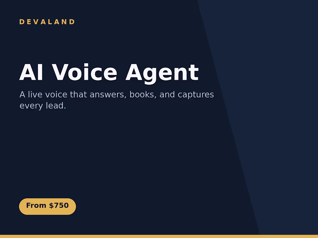 Cover image for AI Voice Agent for Your Website or Phone