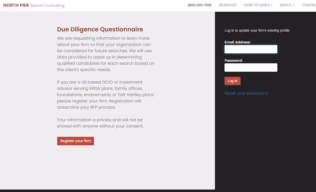 Cover image for Outsourced Chief Investment Officer Due Diligence Platform