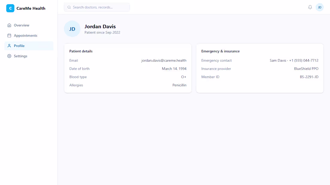 Cover image for A patient portal template reflecting