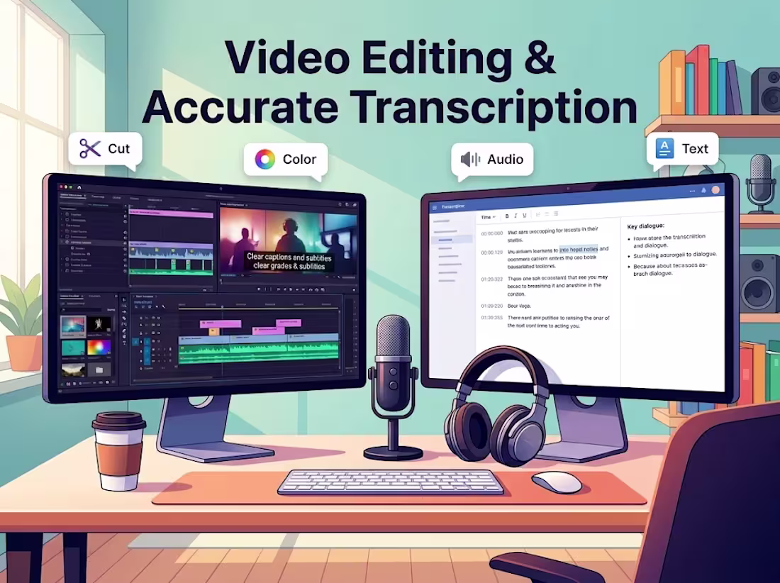 Cover image for Professional Video Editing & Accurate Transcription