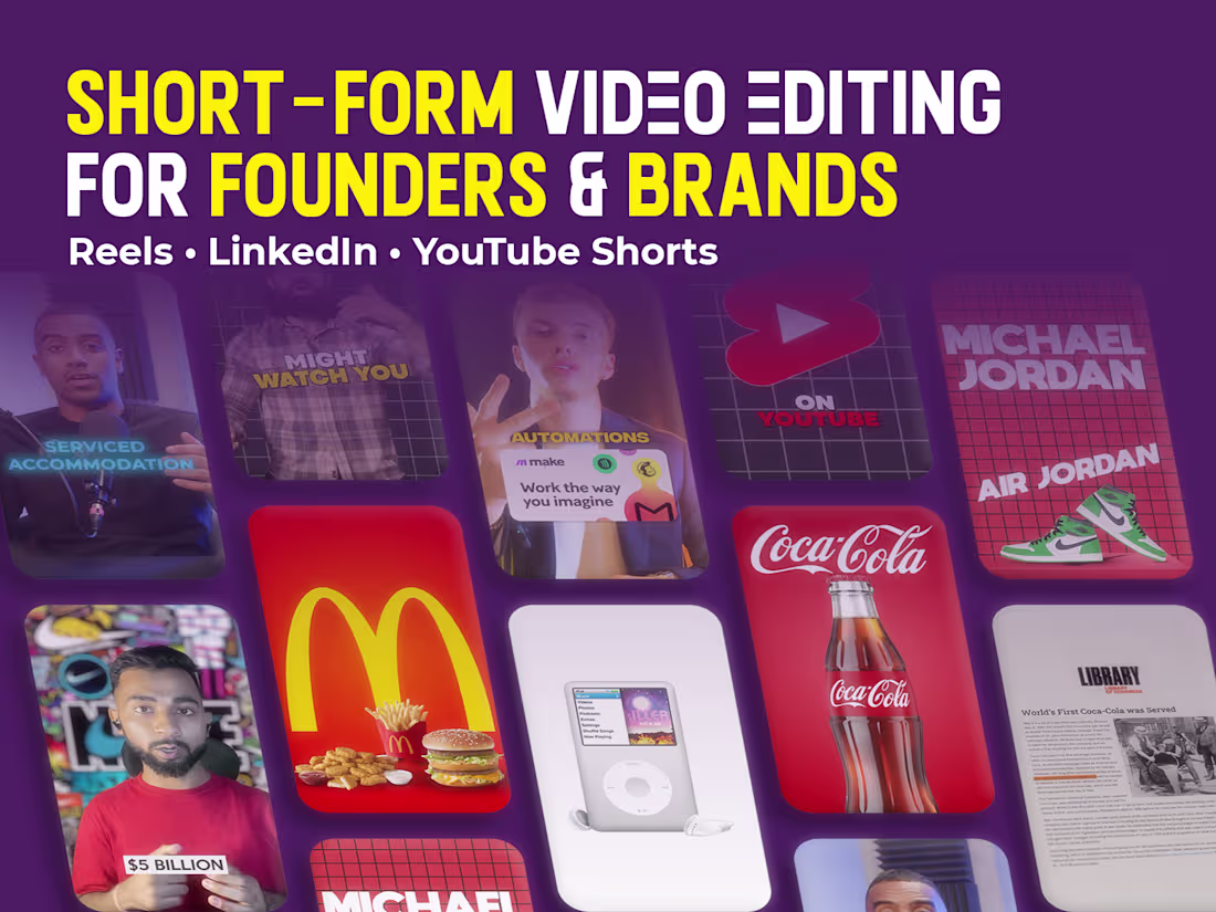 Cover image for Short-Form Video Editing for Founders & Brands