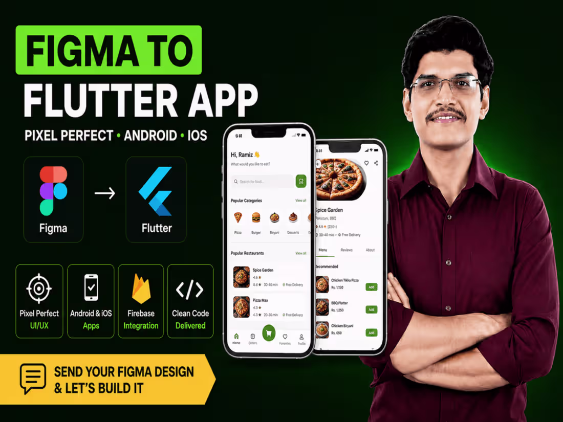 Cover image for Convert figma to flutter apps | Android | iOS