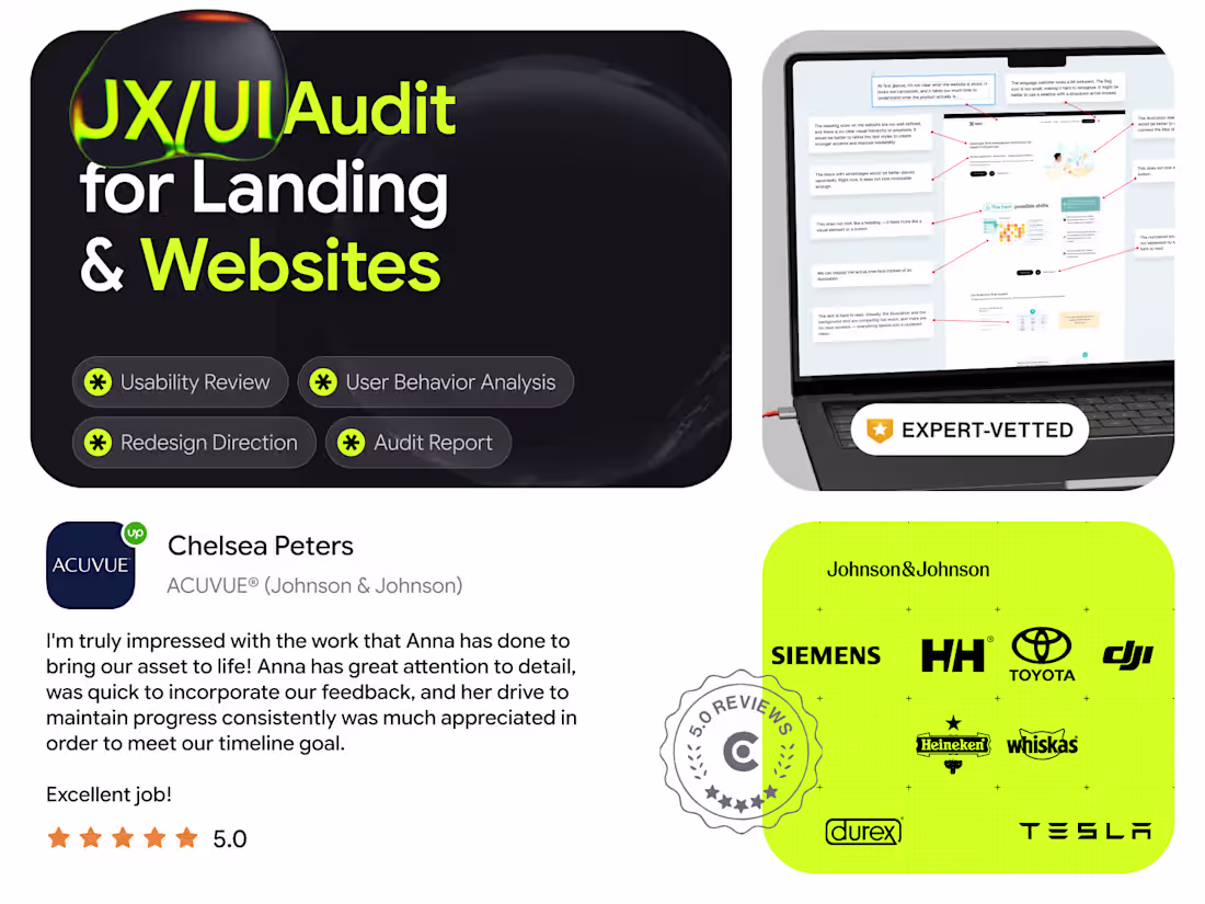 Cover image for UX/UI Audit for Websites and Landing Pages