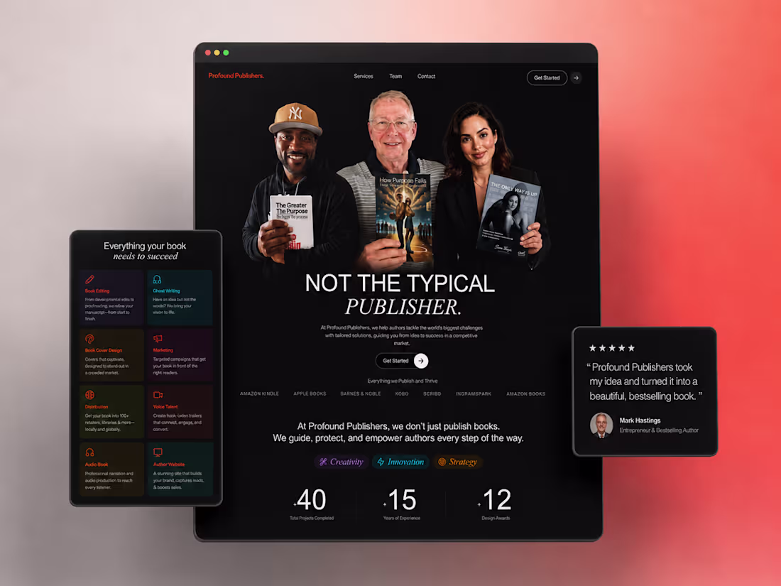 Cover image for Profound Publishers Website Redesign