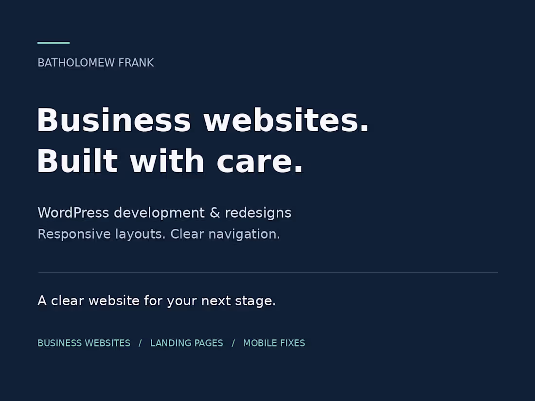 Cover image for Professional Business Website Design & Development