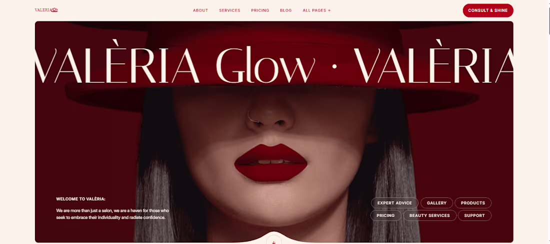 Cover image for VALÈRIA — Luxury Beauty Salon