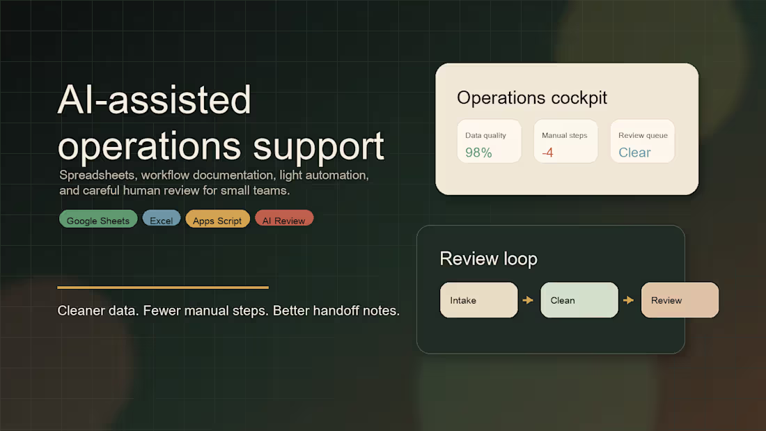 Cover image for AI Spreadsheet and Operations Support