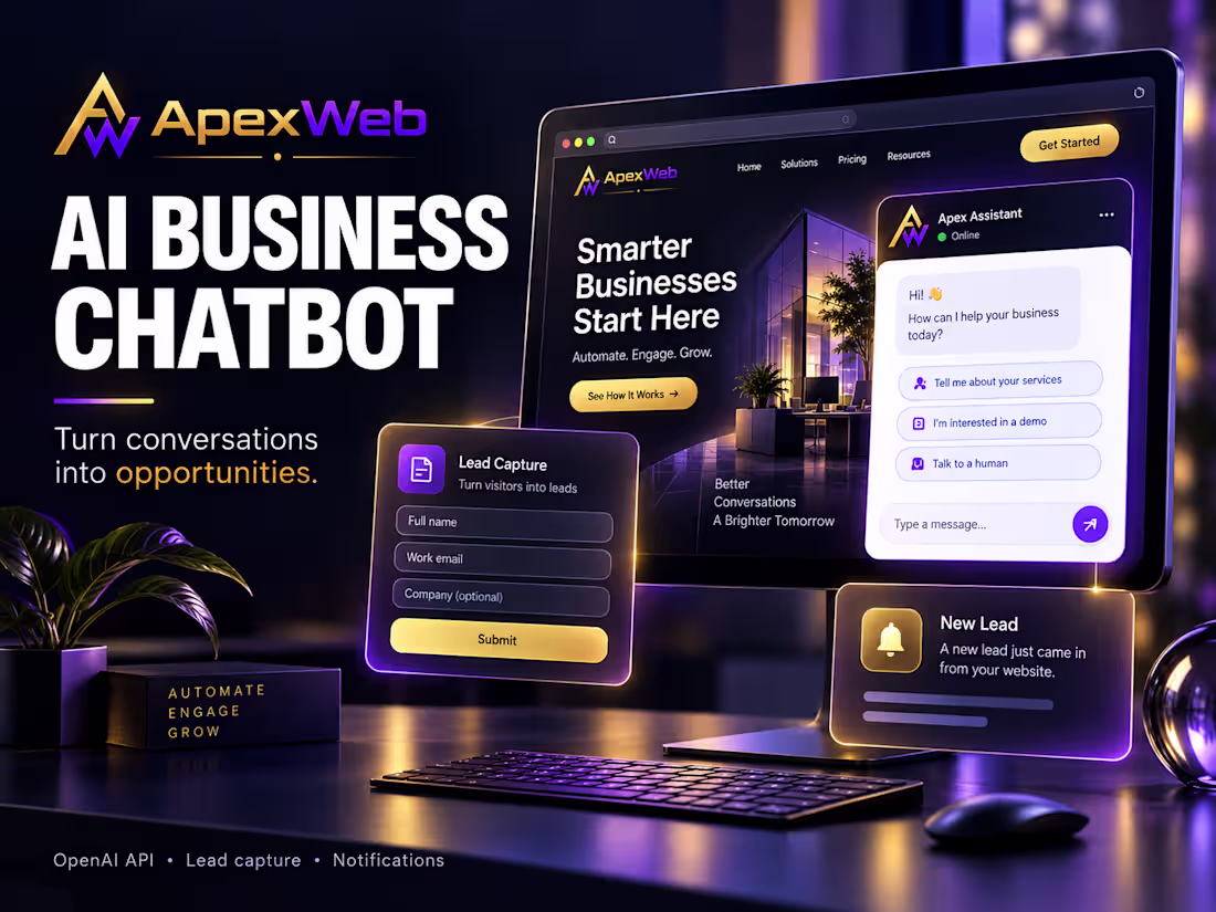Cover image for Website AI Chatbot for FAQs & Qualified Inquiries