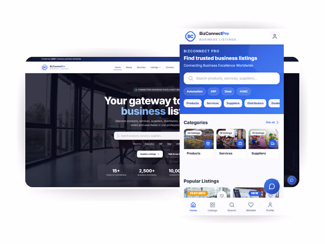 Cover image for BizConnect Pro | Business Listing
