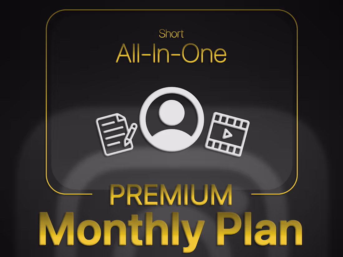 Cover image for Short - All-In-One - Premium - (MONTHLY PLAN)