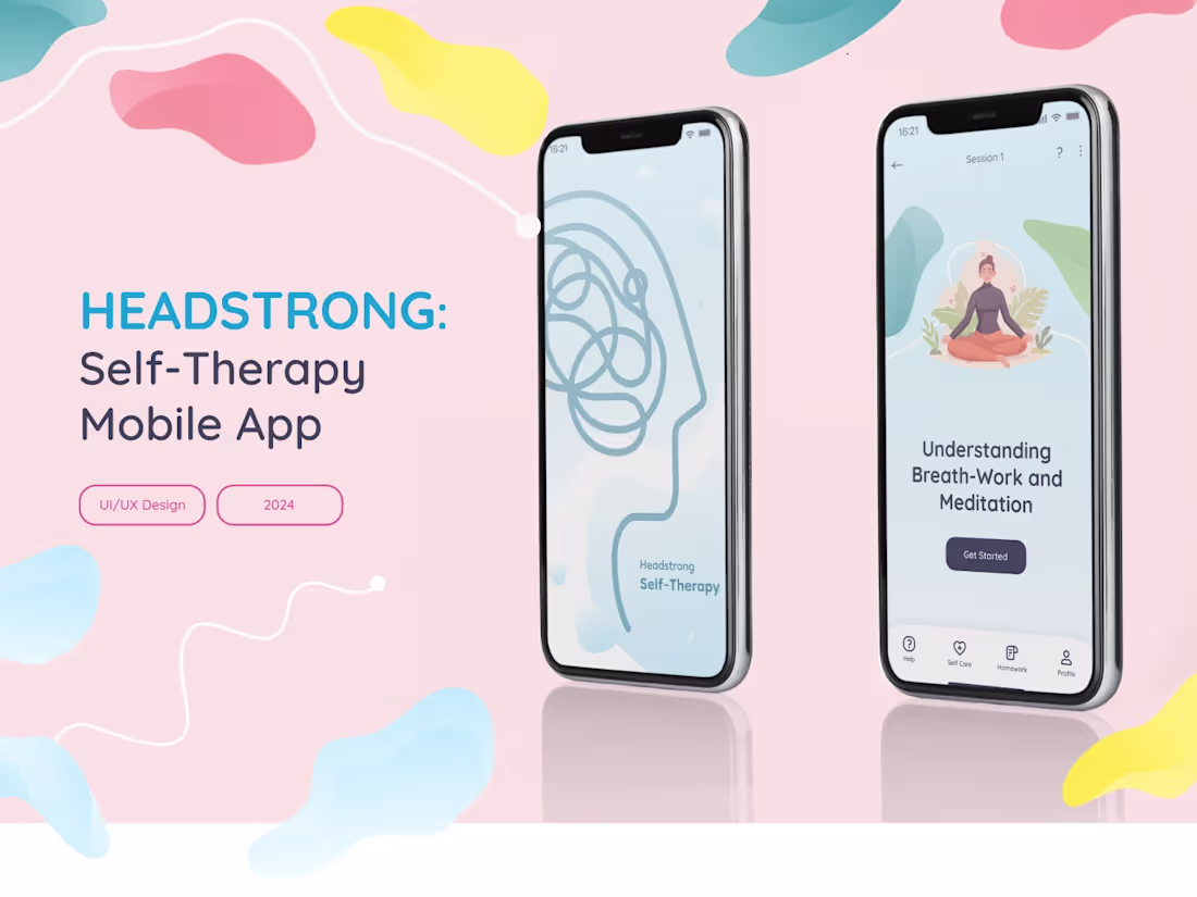 Cover image for Self-therapy mobile app design