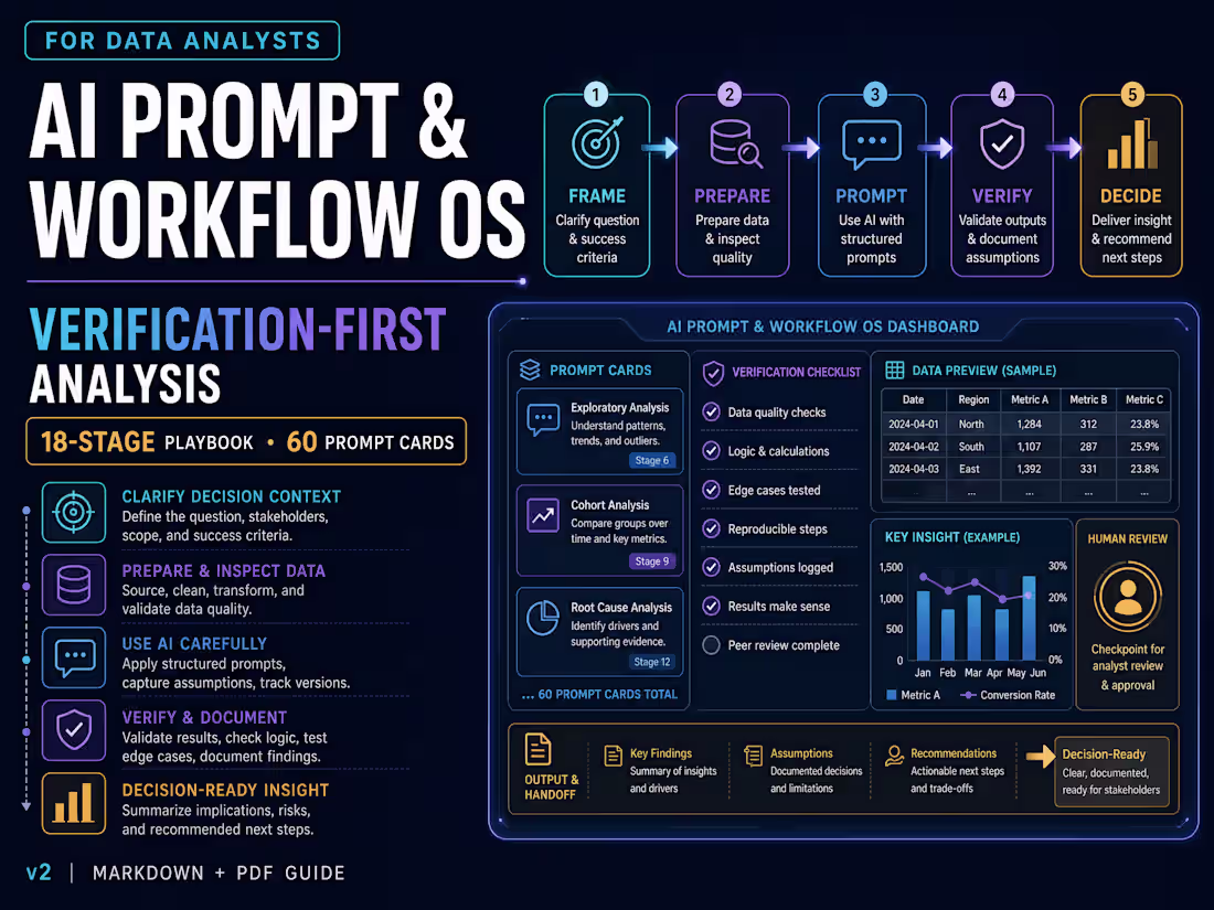 Cover image for AI-Assisted Workflow for Data Analysts