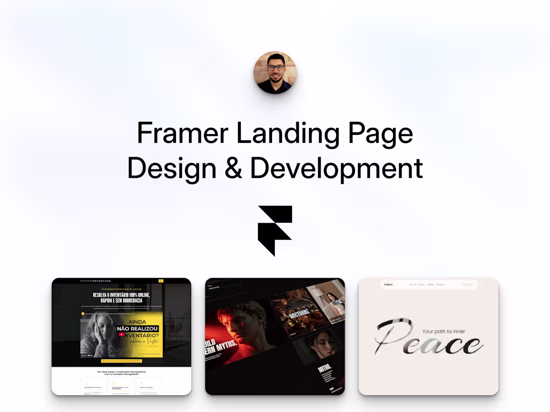 Cover image for Custom Framer Landing Page Design  & Development