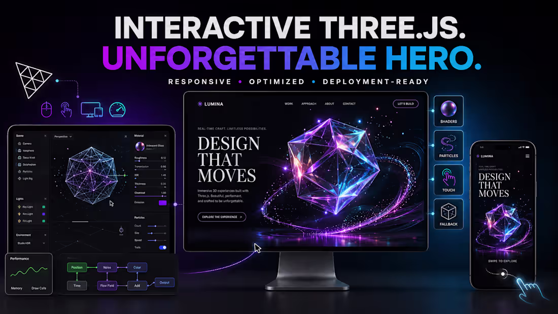Cover image for Interactive Three.js Hero