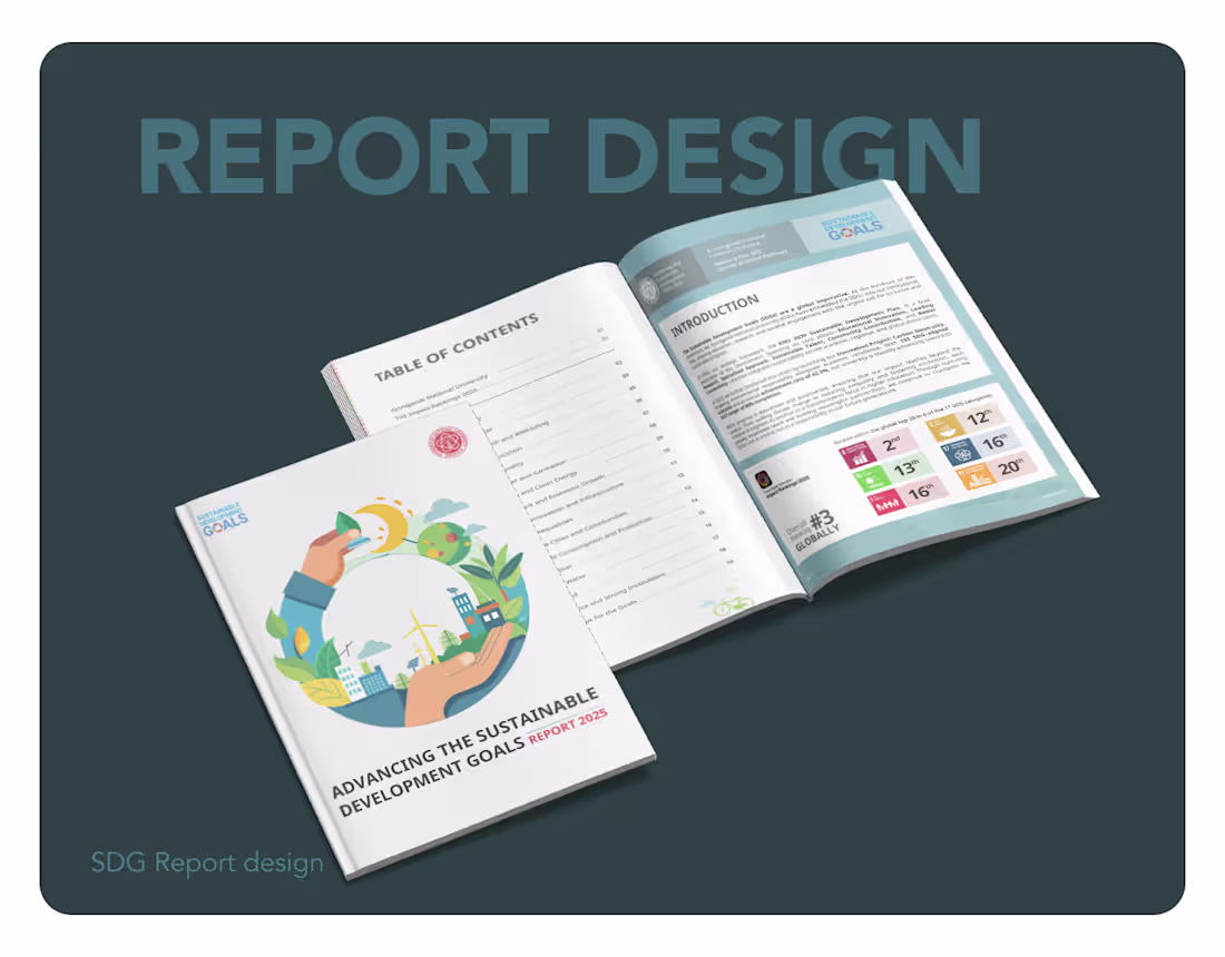 Cover image for SDG Sustainability Report Design