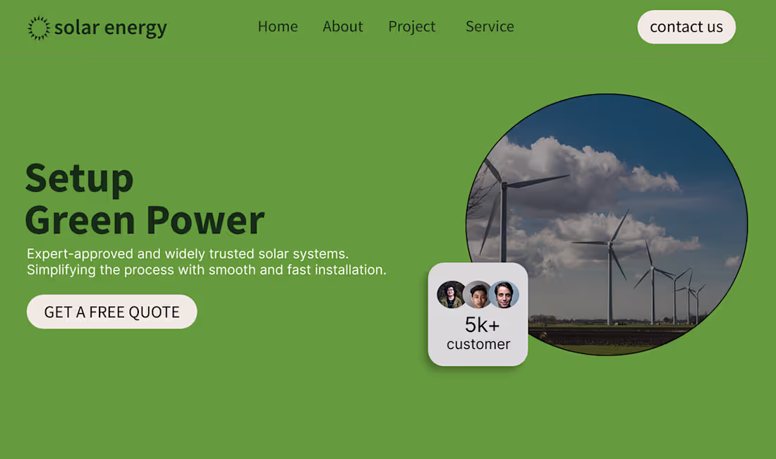 Cover image for Solar Energy | UI/UX | Web Design
