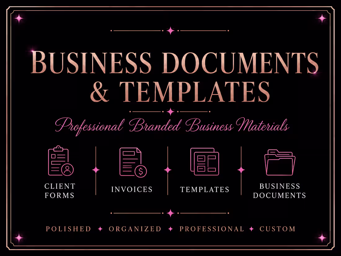 Cover image for Professional business documents designed to