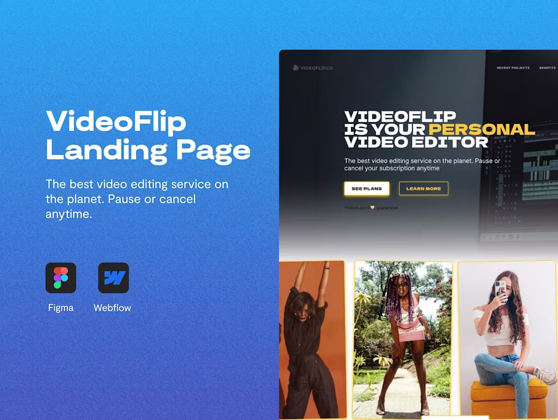 Cover image for Landing Page for VideoFlip.co