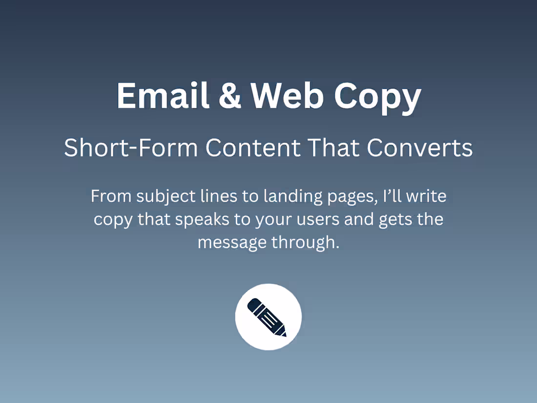 Cover image for Email & Web Copy | Short-Form Content