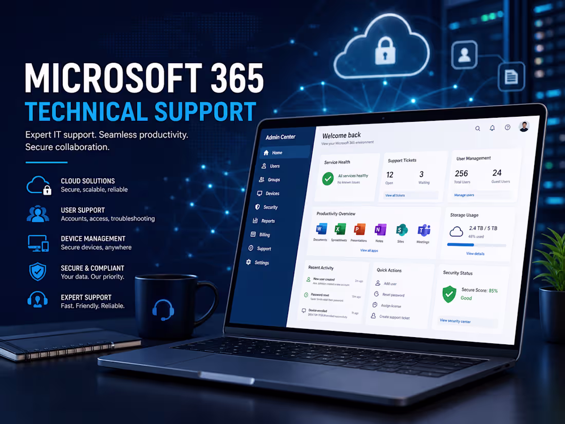 Cover image for Microsoft 365 Administration & Technical Support
