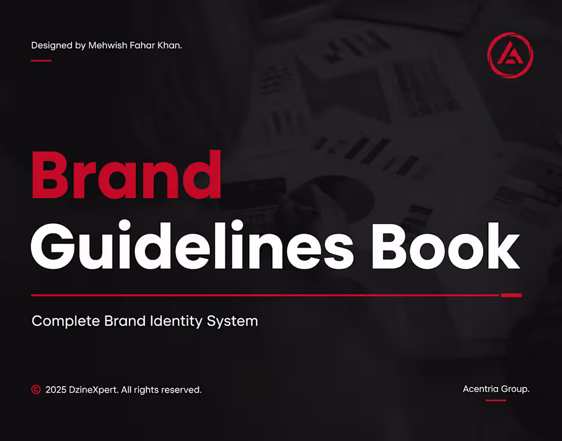 Cover image for Acentria™ — Complete Brand Identity System & Guidelines