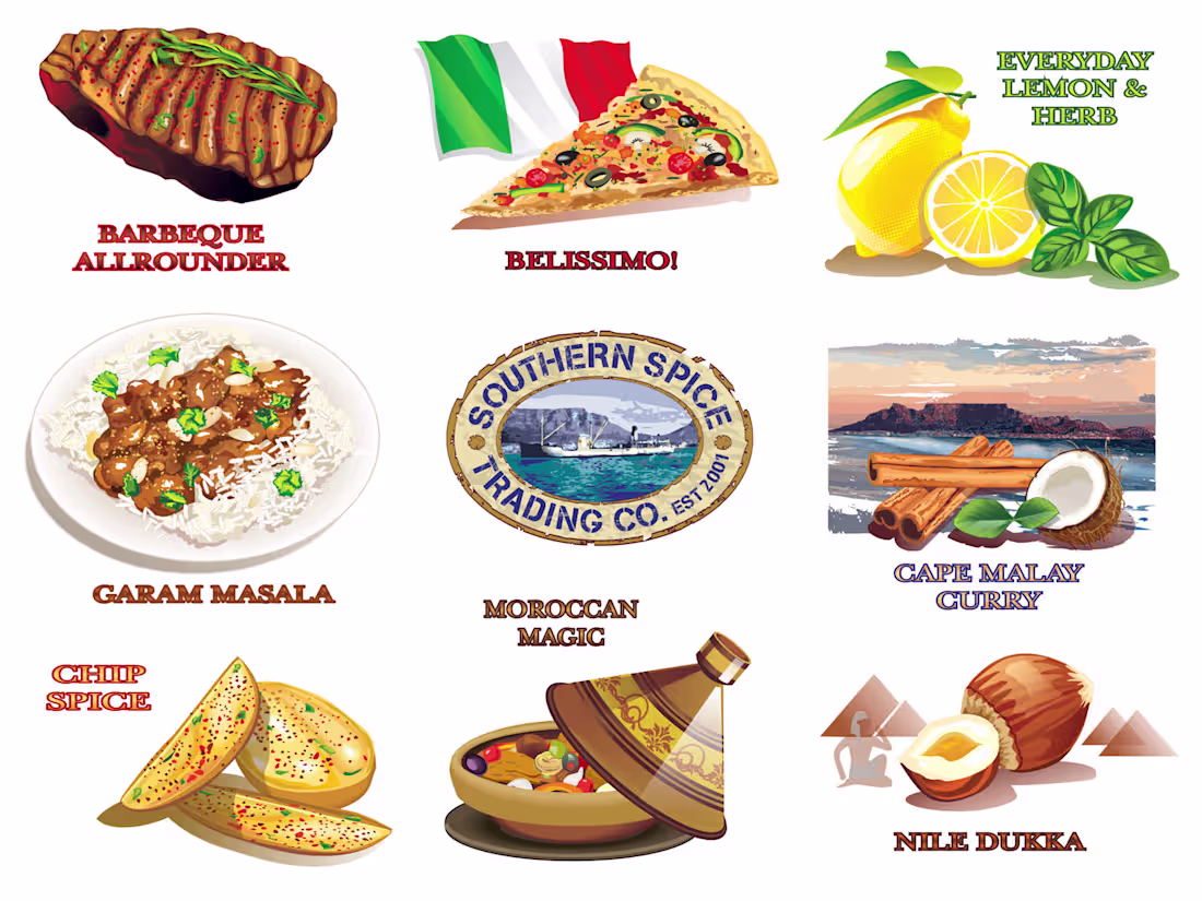 Cover image for Digital Illustration of various foods