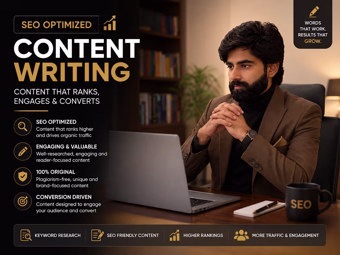 Cover image for SEO Optimized Content Writing Service | Website Content 