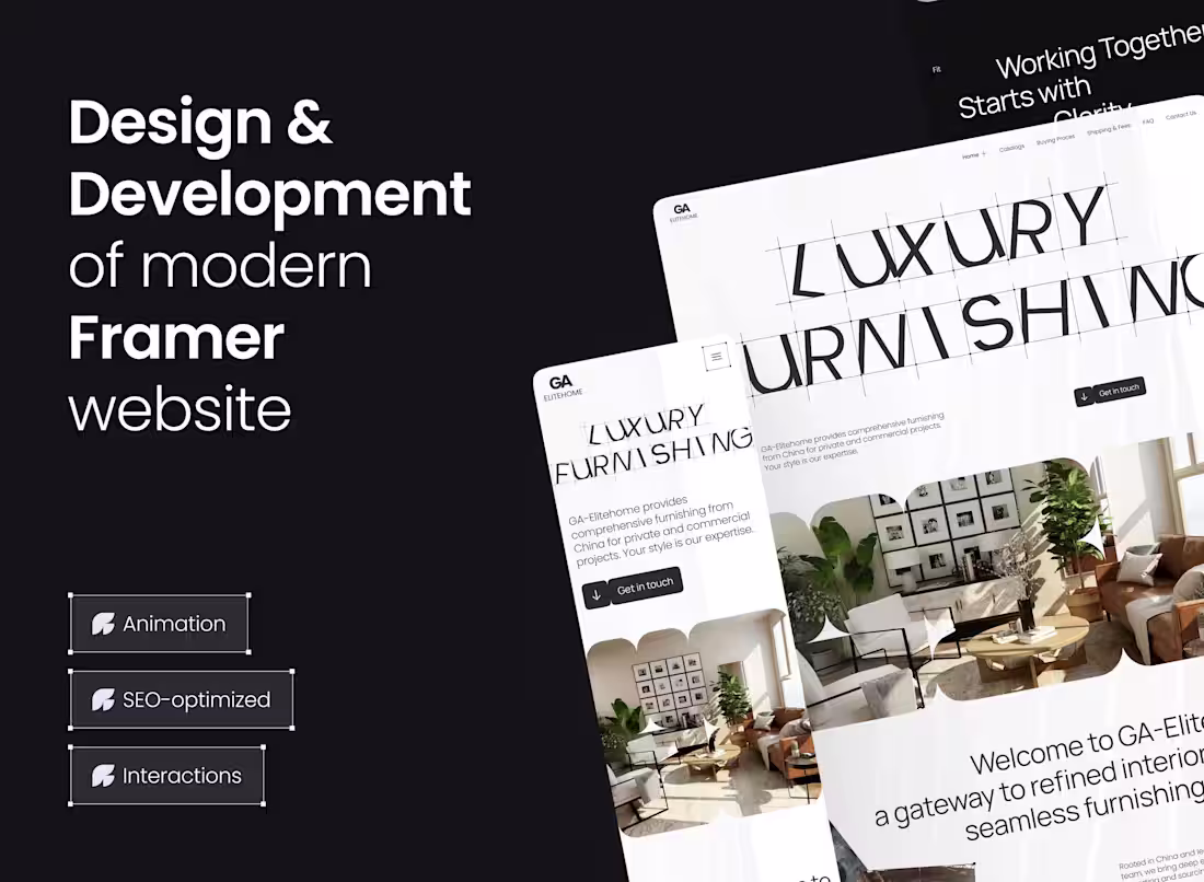 Cover image for Framer website design and development 