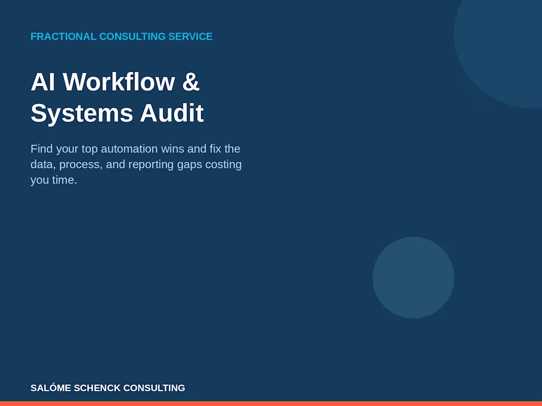 Cover image for AI Workflow & Systems Audit