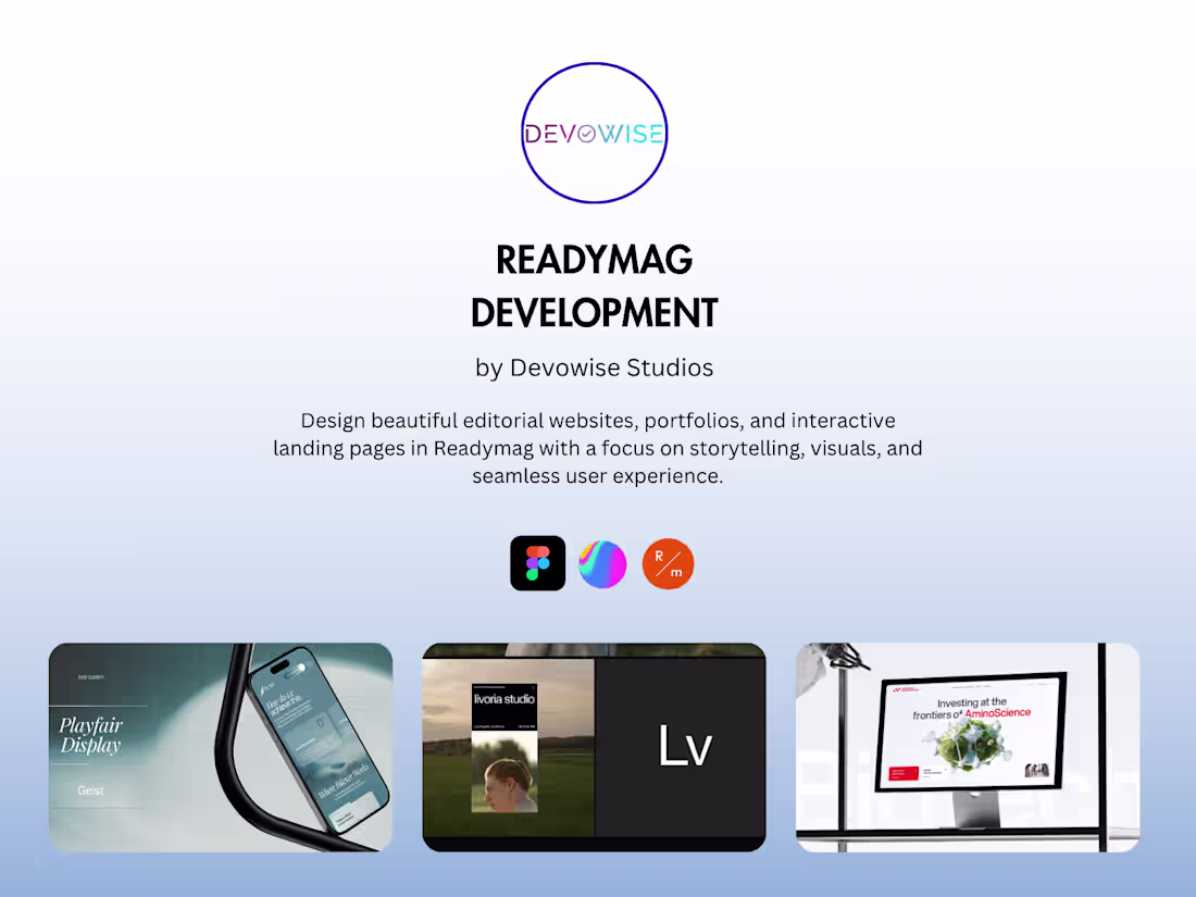 Cover image for Custom Readymag & Web Design