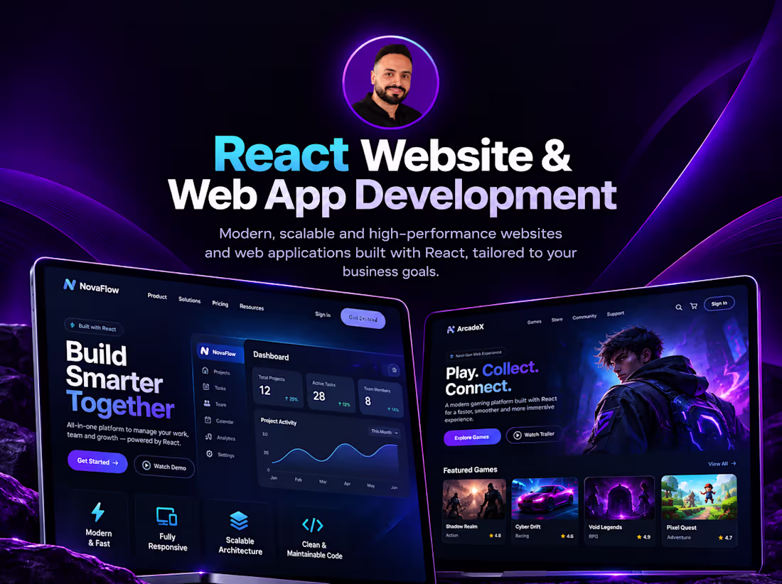 Cover image for React Website & Web App Development