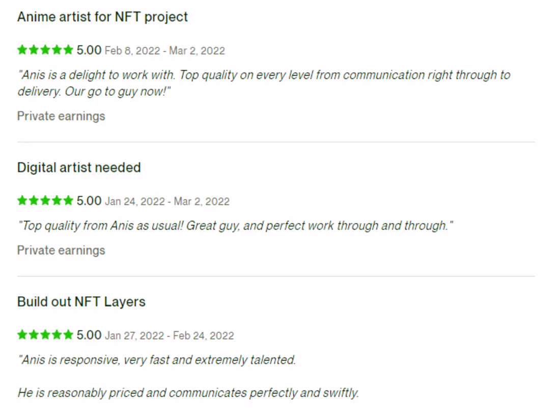 Cover image for Upwork projects