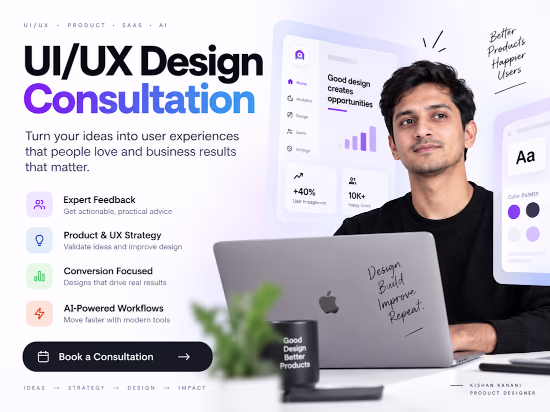 Cover image for UI/UX Design Audit & Product Consultation