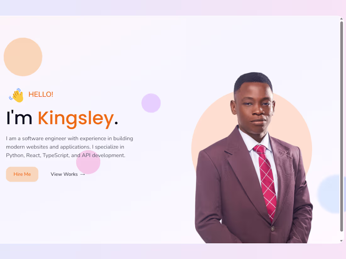 Cover image for Kingsley's Portfolio