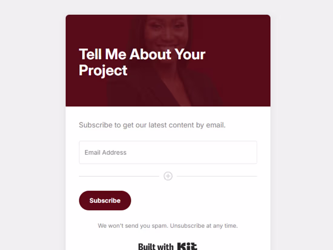 Cover image for Project sign up Form