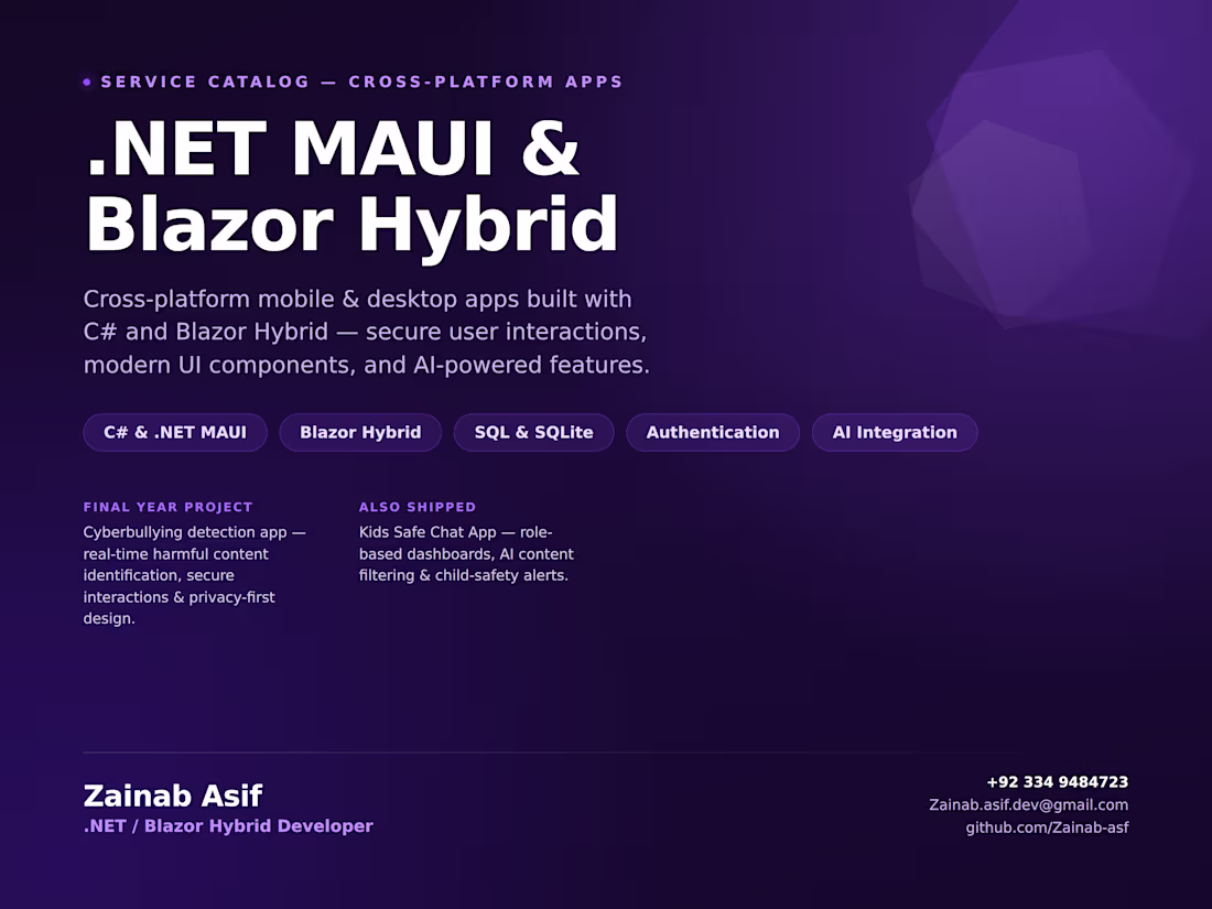 Cover image for .NET MAUI & Blazor Hybrid Development
