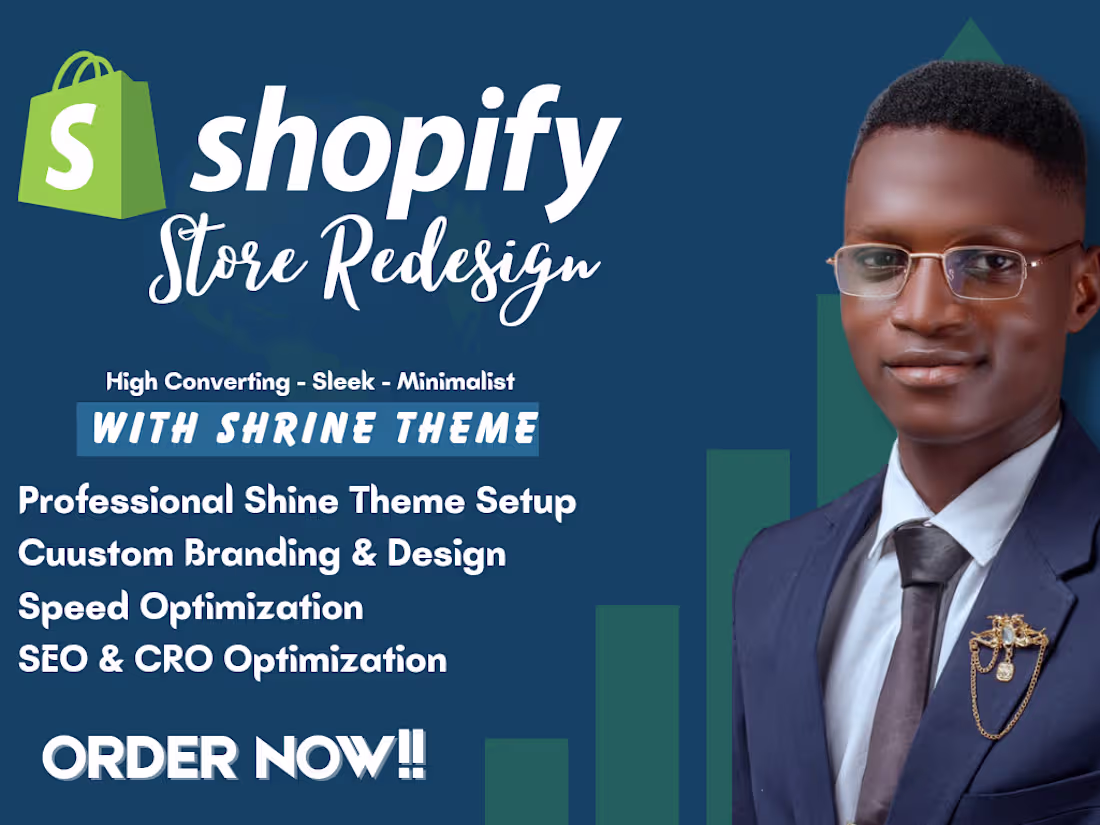 Cover image for redesign shopify store, shopify design with shrine theme